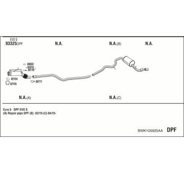 Výfukový systém WALKER BWK105925AA