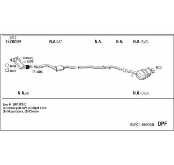 Výfukový systém WALKER BWK116690BB