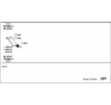 Výfukový systém WALKER BWK116780A