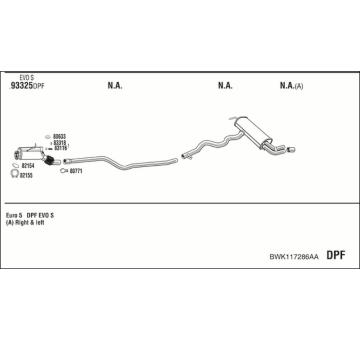 Výfukový systém WALKER BWK117286AA