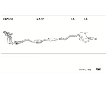 Výfukový systém WALKER BWK121998