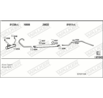 Výfukový systém WALKER CI10112A