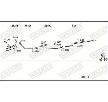 Výfukový systém WALKER CI10113