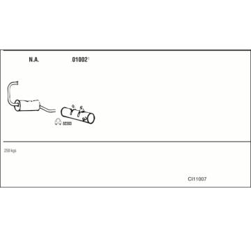 Výfukový systém WALKER CI11007