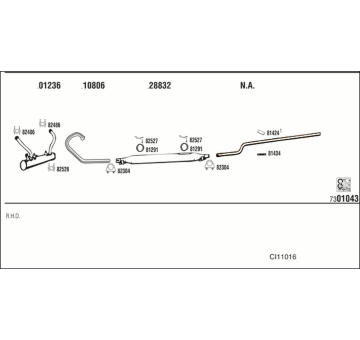 Výfukový systém WALKER CI11016