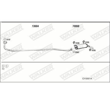 Výfukový systém WALKER CI15001A