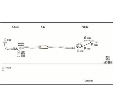 Výfukový systém WALKER CI15008