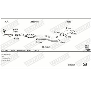 Výfukový systém WALKER CI15024