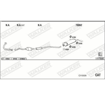 Výfukový systém WALKER CI15026
