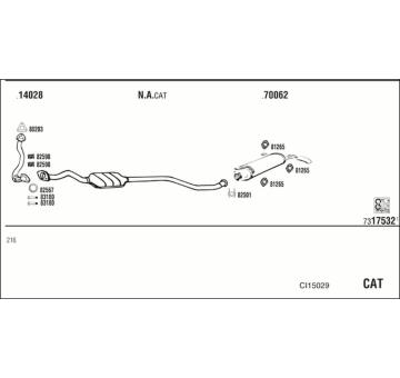 Výfukový systém WALKER CI15029