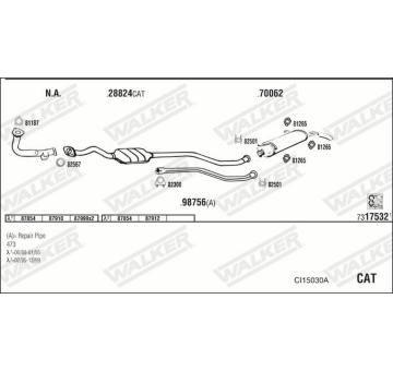 Výfukový systém WALKER CI15030A