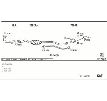 Výfukový systém WALKER CI15030B