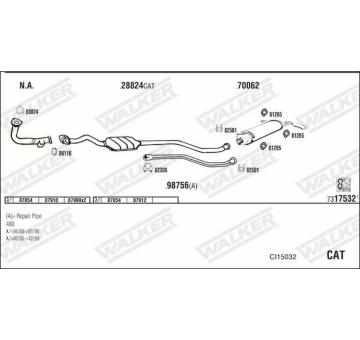 Výfukový systém WALKER CI15032