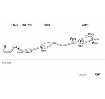 Výfukový systém WALKER CI16042
