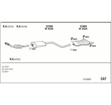 Výfukový systém WALKER CI16067