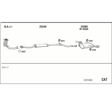 Výfukový systém WALKER CI21026