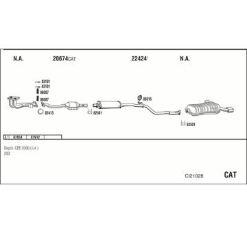 Výfukový systém WALKER CI21028
