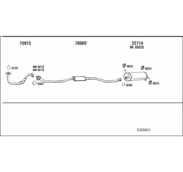 Výfukový systém WALKER CI25001