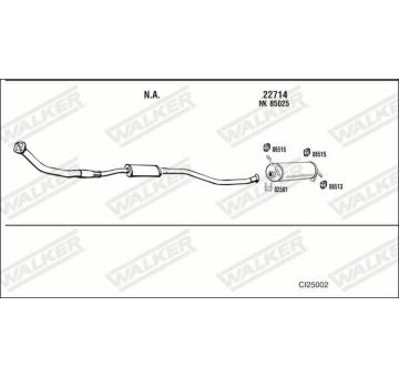 Výfukový systém WALKER CI25002