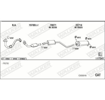 Výfukový systém WALKER CI25016