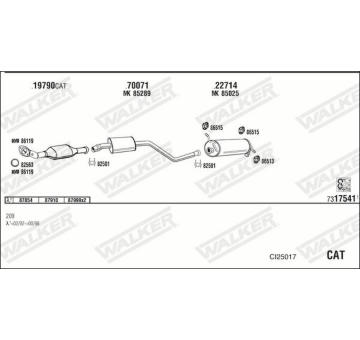 Výfukový systém WALKER CI25017
