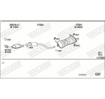 Výfukový systém WALKER CI25020