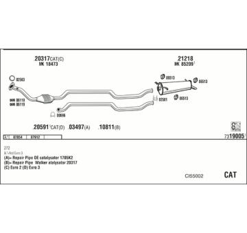 Výfukový systém WALKER CI55002