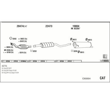 Výfukový systém WALKER CI55004
