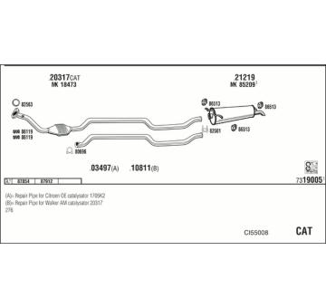 Výfukový systém WALKER CI55008