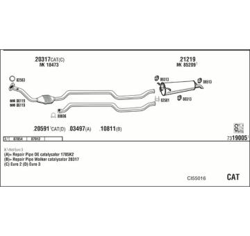 Výfukový systém WALKER CI55016