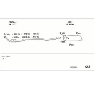 Výfukový systém WALKER CI55020