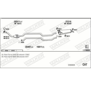 Výfukový systém WALKER CI55023
