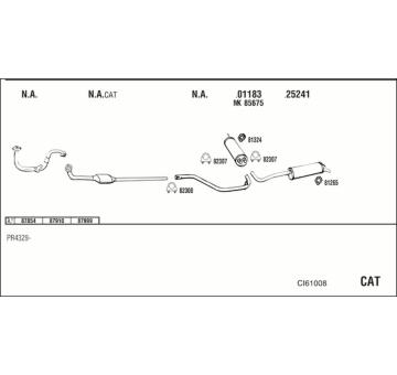 Výfukový systém WALKER CI61008
