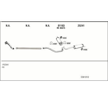 Výfukový systém WALKER CI61012