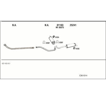 Výfukový systém WALKER CI61014