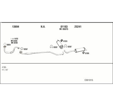 Výfukový systém WALKER CI61015