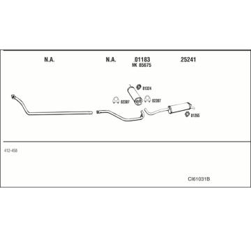 Výfukový systém WALKER CI61031B