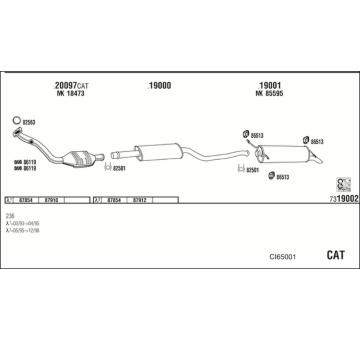Výfukový systém WALKER CI65001