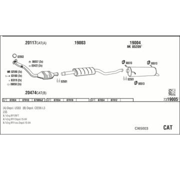 Výfukový systém WALKER CI65003