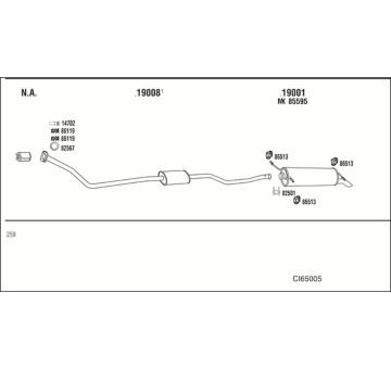 Výfukový systém WALKER CI65005