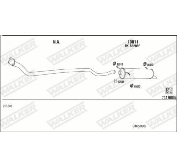 Výfukový systém WALKER CI65006