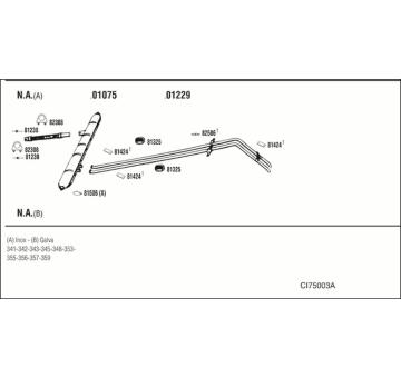 Výfukový systém WALKER CI75003A