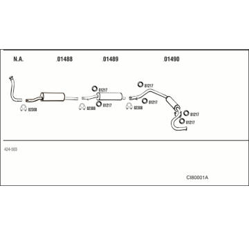 Výfukový systém WALKER CI80001A