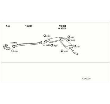 Výfukový systém WALKER CI90018
