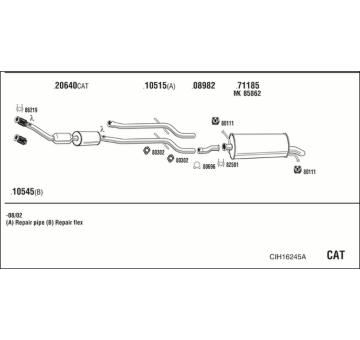 Výfukový systém WALKER CIH16245A