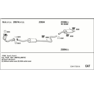 Výfukový systém WALKER CIH17331A