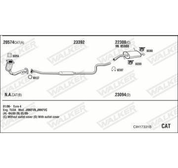 Výfukový systém WALKER CIH17331B