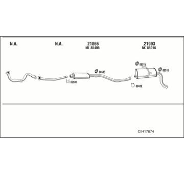 Výfukový systém WALKER CIH17674