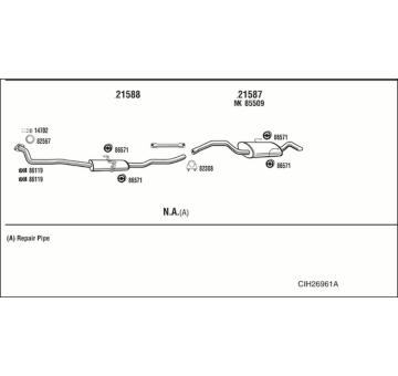 Výfukový systém WALKER CIH26961A