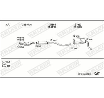 Výfukový systém WALKER CIK005595CA
